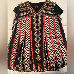 Ranna Gill Embroidered Pleated Top